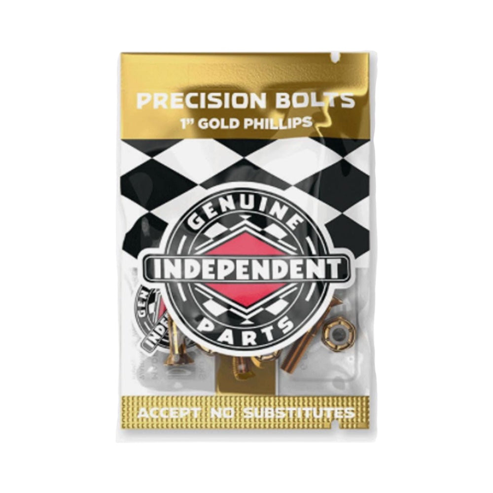 Independent 1" Phillips (Gold) Skateboard Bolts - The Snowboard Shop