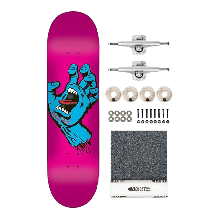 Santa Cruz Screaming Hand DIY Kit Complete Skateboard - 7.8" - The Snowboard Shop
