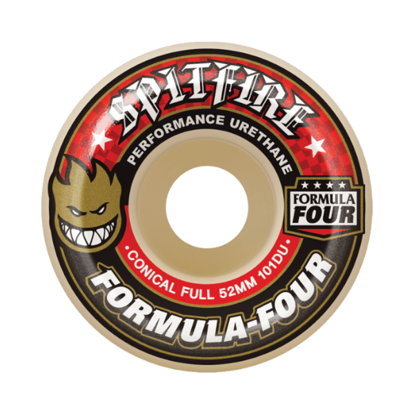Spitfire Formula Four Conical Fulls (Red) Skateboard Wheels - The Snowboard Shop