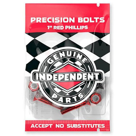 Independent 1" Phillips (Red) Skateboard Bolts - The Snowboard Shop
