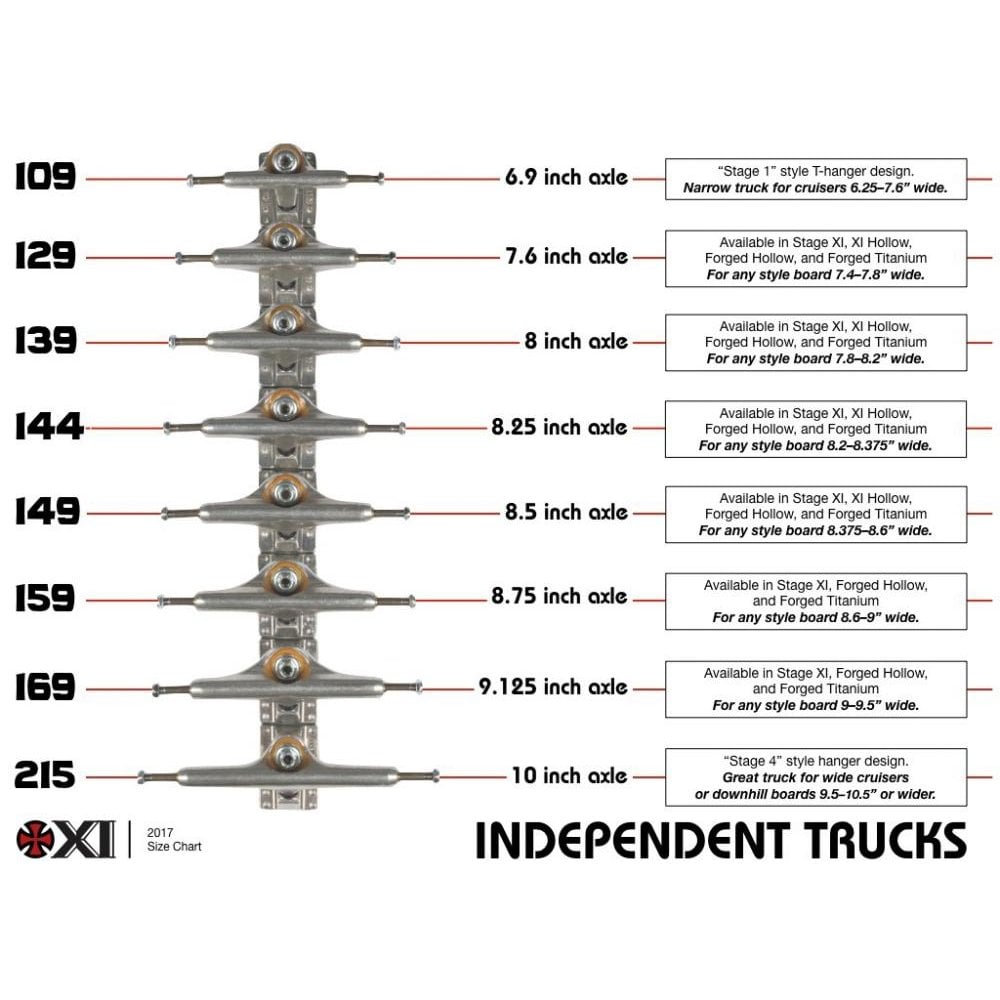 Independent Hollow Forged 144 Skateboard Trucks - The Skateboard Shop