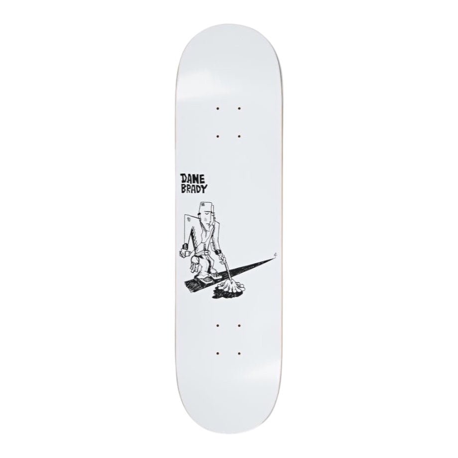 Polar Dane Brady Mopping Deck (White) - The Skateboard Shop