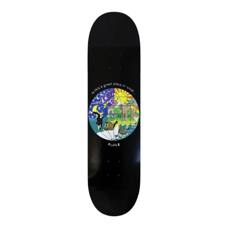 Skateboard Cafe Great Place Deck (Black) - The Skateboard Shop