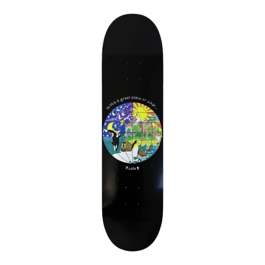 Skateboard Cafe Great Place Deck (Black) - 8.7" - The Snowboard Shop