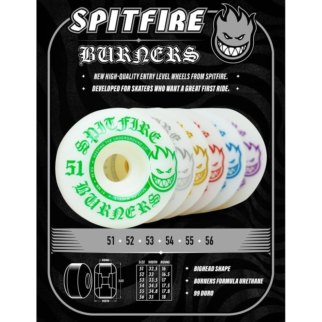 Spitfire Burners Skateboard Wheels - The Snowboard Shop